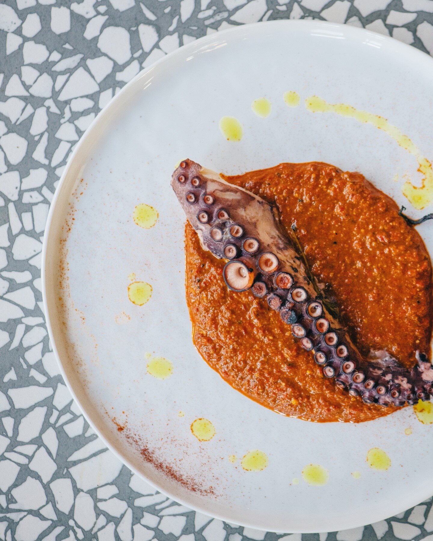 🐙&middot; Laurel Pulpo Romesco
Grilled Octopus with Pecan Romesco featured in our Tapas selection #laurelonrutledge